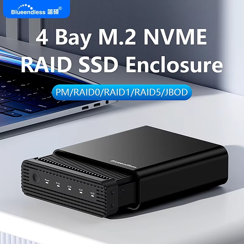 Aluminum M2 4-Bay USB4 Externa - огляд і ціна Case Fan